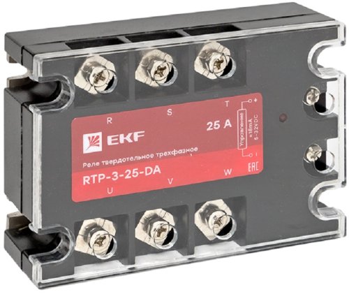 Реле твердотельное EKF PROxima RTP-25-DA 25А 400В DC фото Реле твердотельное EKF PROxima RTP-25-DA 25А 400В DC картинка